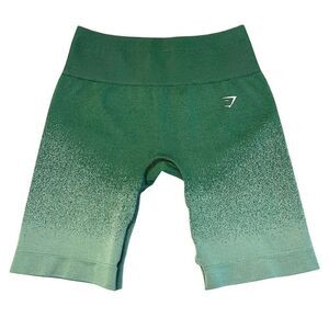 Gymshark Adapt Ombre Seamless Cycling Shorts Green / Light Green Size Small